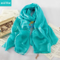 Wholesale by factory directly, Solid color Pashmina scarf made 100% silk, high quality Scarf Shawls